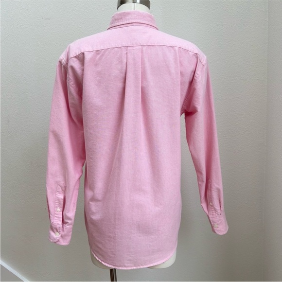 Ralph Lauren Vintage Oxford Shirt Crest 90s Button Down Blouse Pink Size Small 4 - Picture 6 of 14